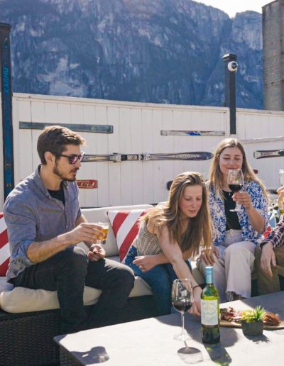 Take in the incredible views from The Crash Hotel's rooftop in Squamish.