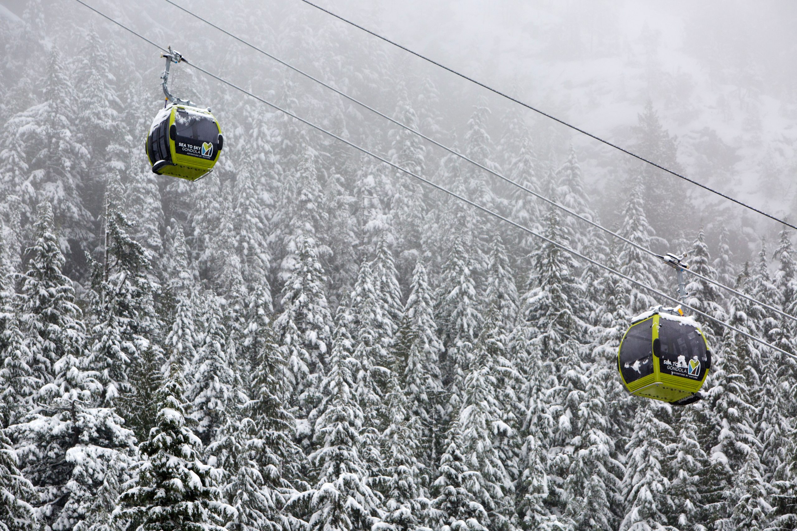 Sea to Sky Gondola in the winter. 