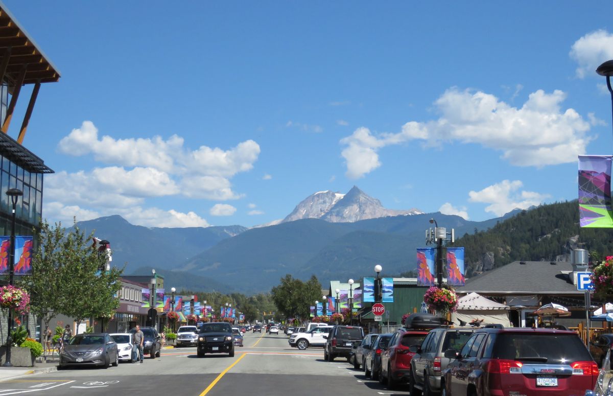 Downtown Squamish Picturesque Downtown Squamish in the summer time.